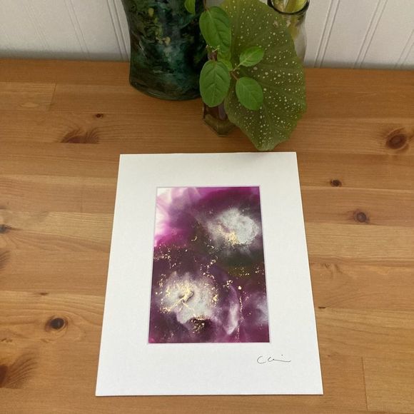 New Original Signed Artwork Alcohol Ink on Paper - Picture 1 of 6